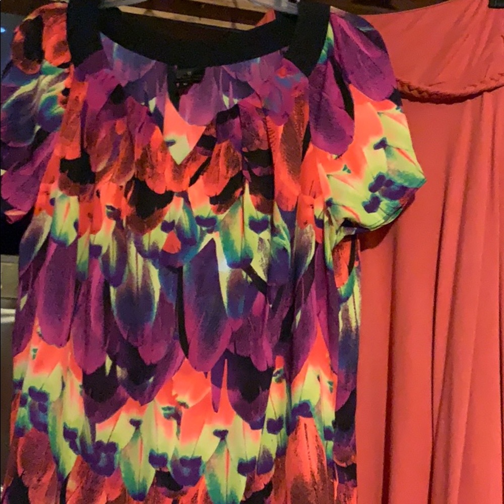 Asymmetric skirt/blouse combo